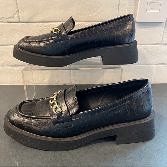 Reaction Kenneth Cole sz 8.5 Sienna lug sole loafer black - Picture 5 of 16